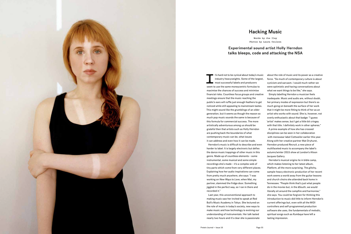 PROTEIN JOURNAL #16 [HOLLY HERNDON]