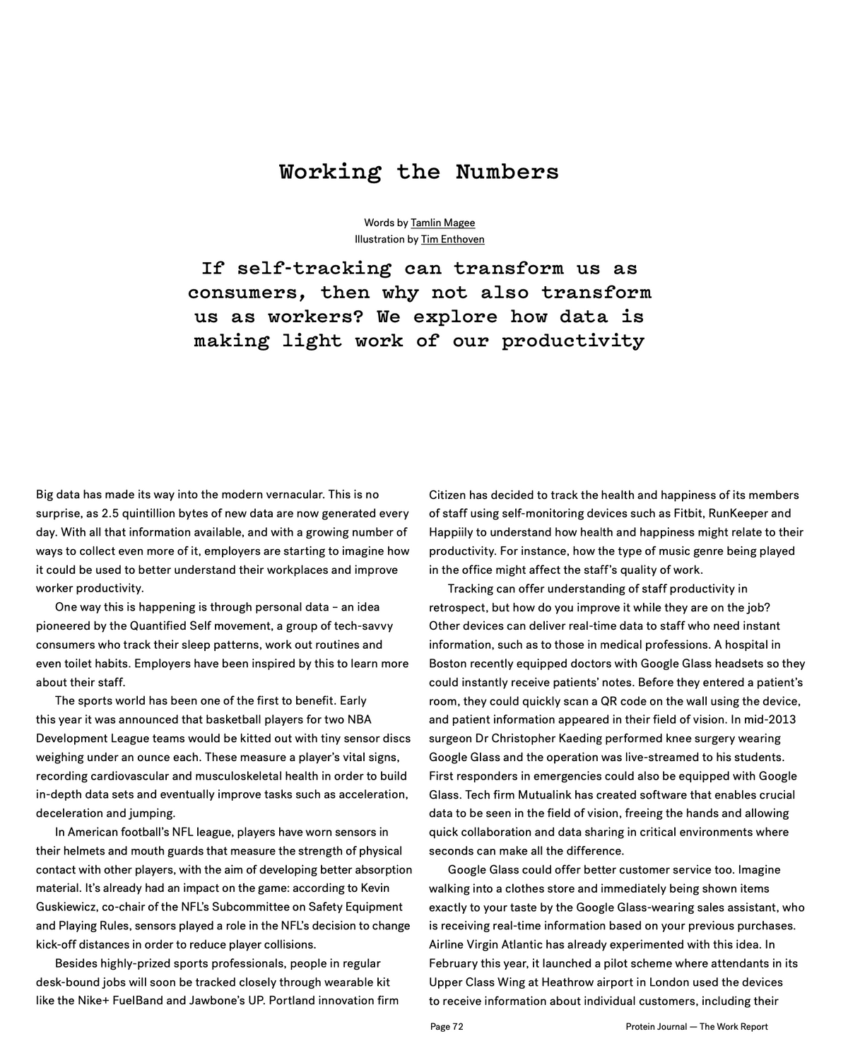 PROTEIN JOURNAL #12 [ES DEVLIN]
